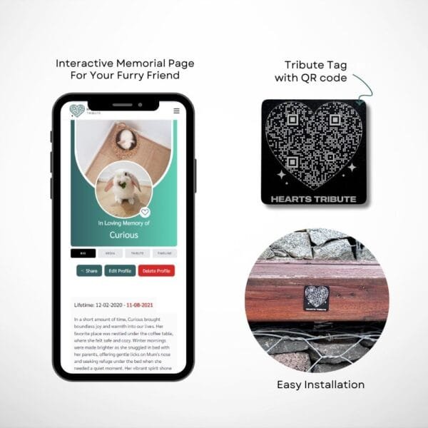 Tribute Tag for Your Beloved Pets - QR Code Memorial Page